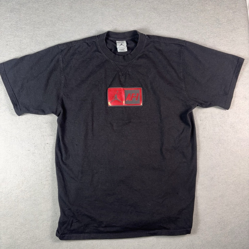 Jordan Brand AF-1 Jumpman Logo T-Shirt Mens Large Black Short Sleeve Tee